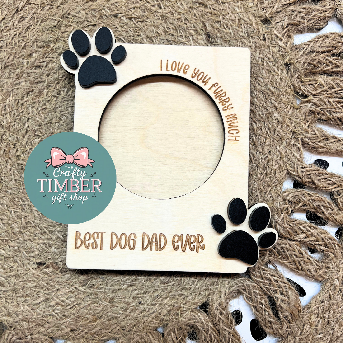 Best Dog Dad Ever Frame Magnet