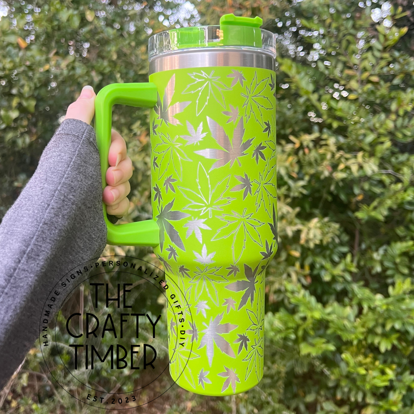 40oz Cannabis Tumbler with handle