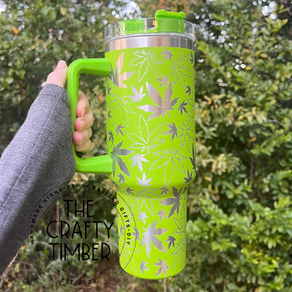 40oz Cannabis Tumbler with handle