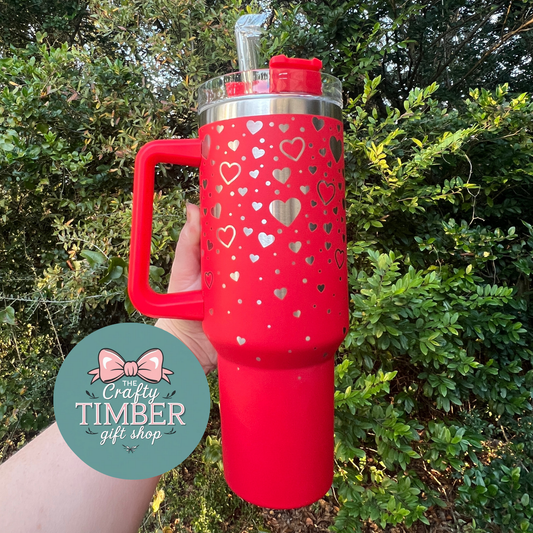 Heart Shower Valentines Day Tumbler