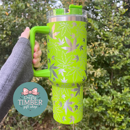 40oz Cannabis Tumbler with handle