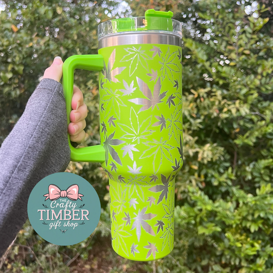 40oz Cannabis Tumbler with handle