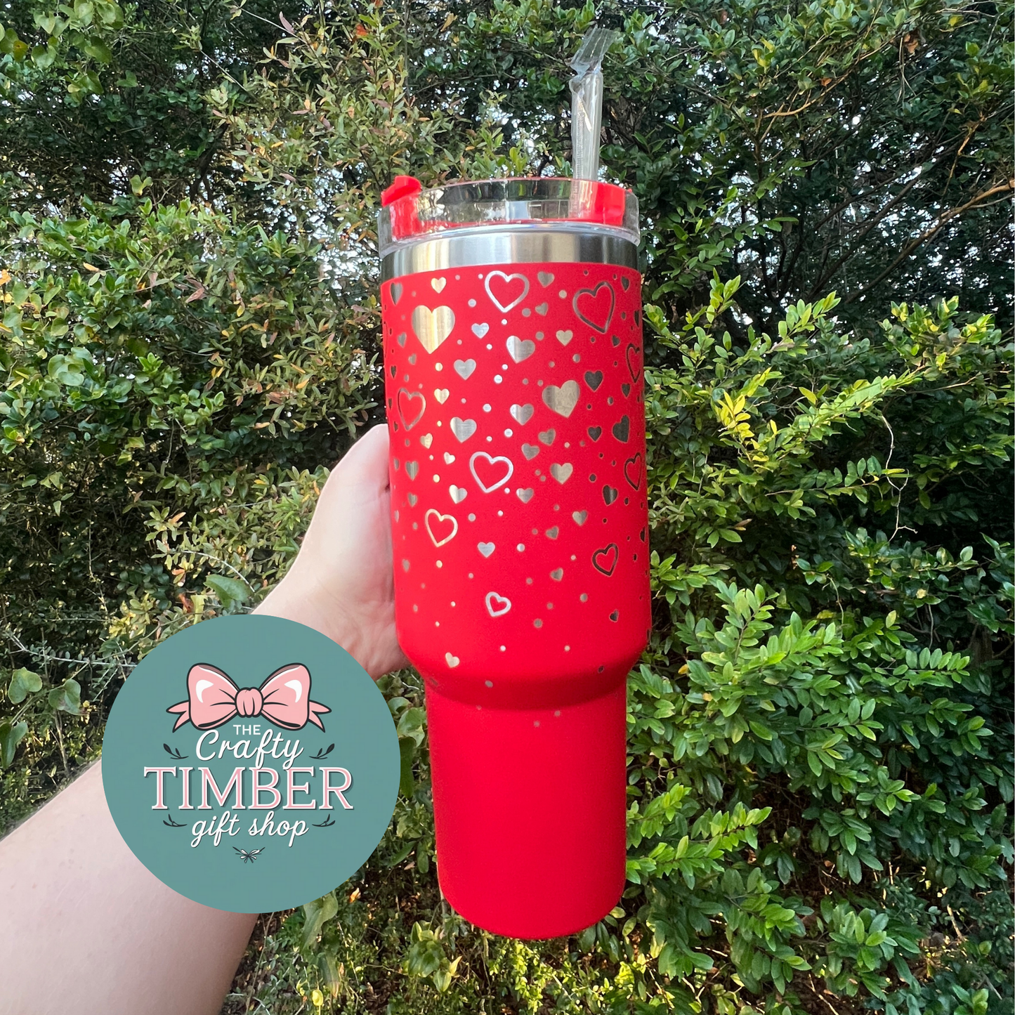 Heart Shower Valentines Day Tumbler