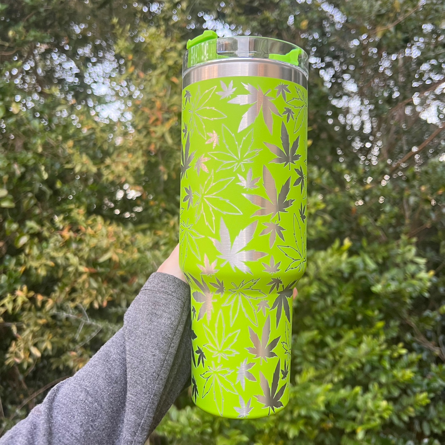 40oz Cannabis Tumbler with handle