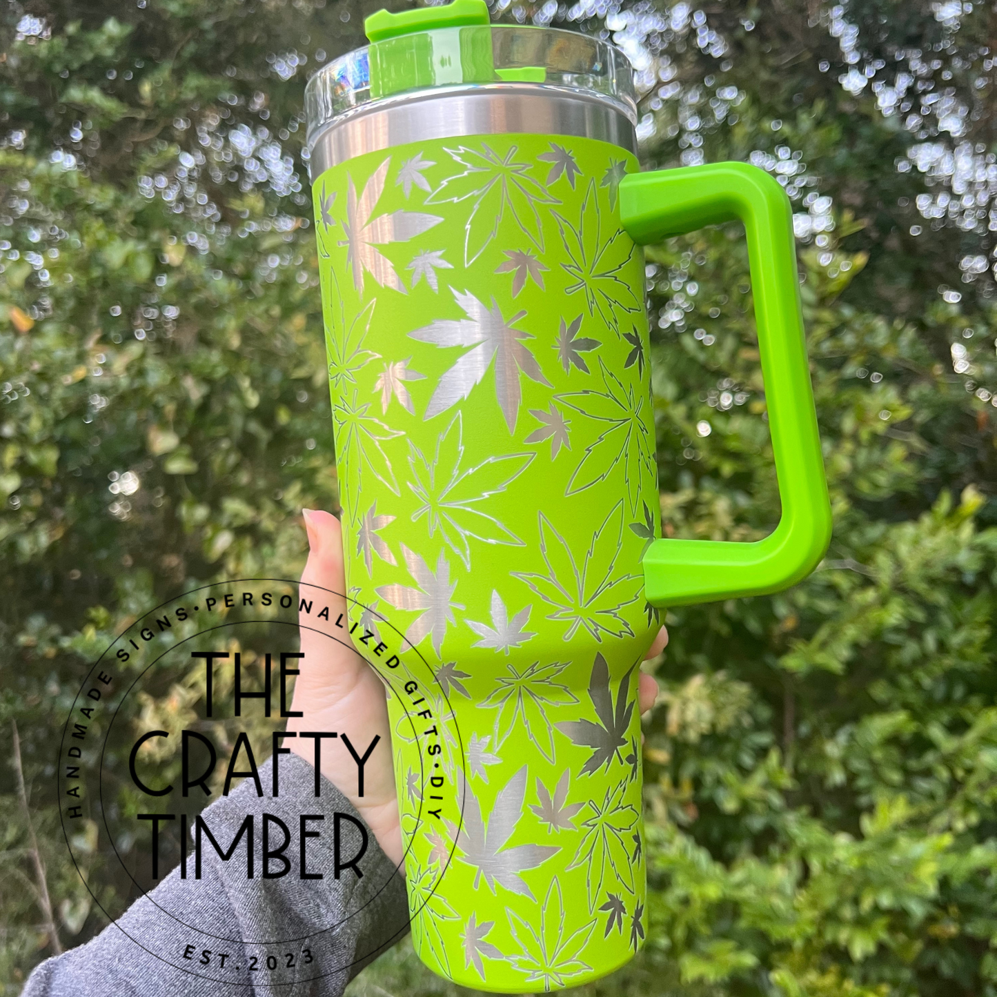 40oz Cannabis Tumbler with handle