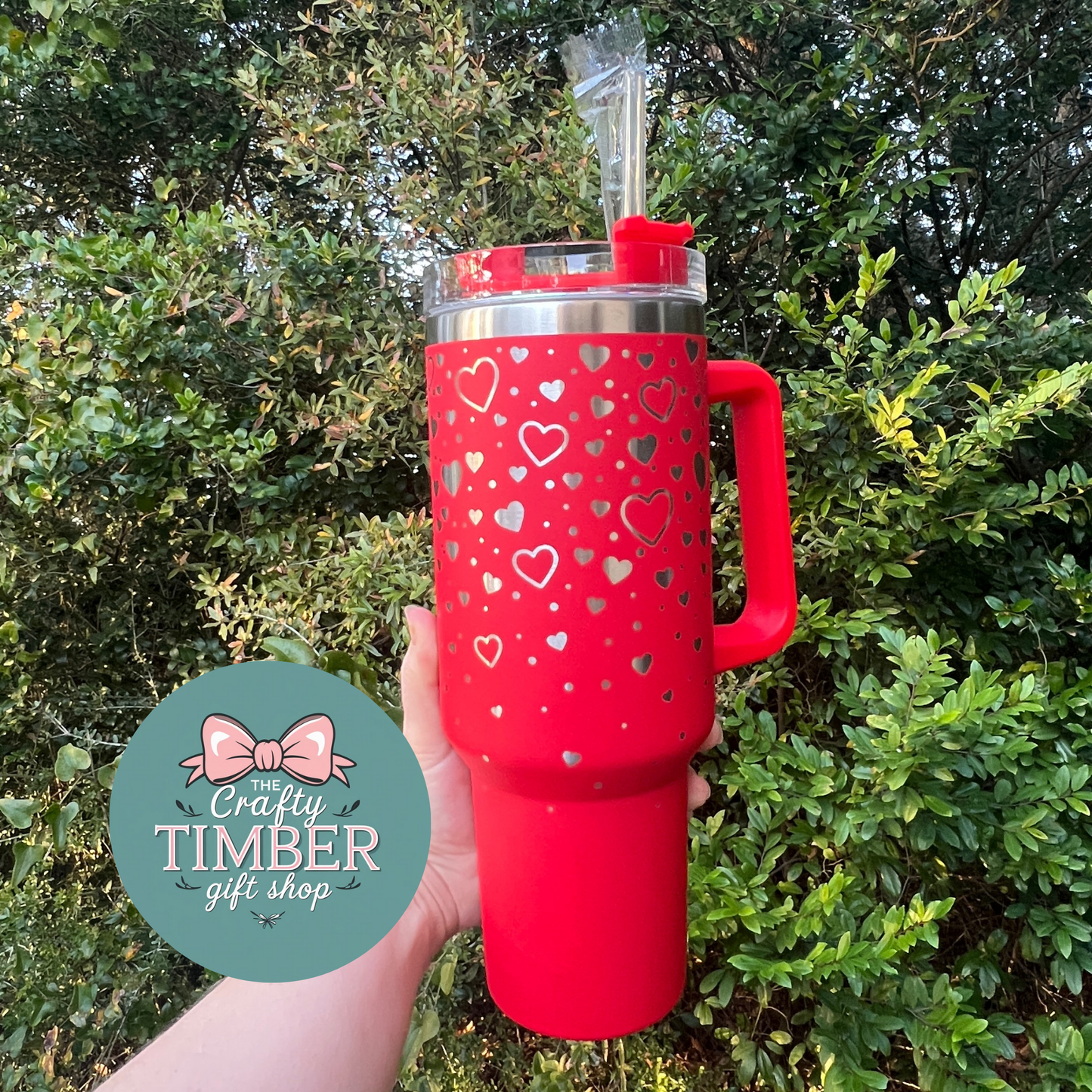 Heart Shower Valentines Day Tumbler