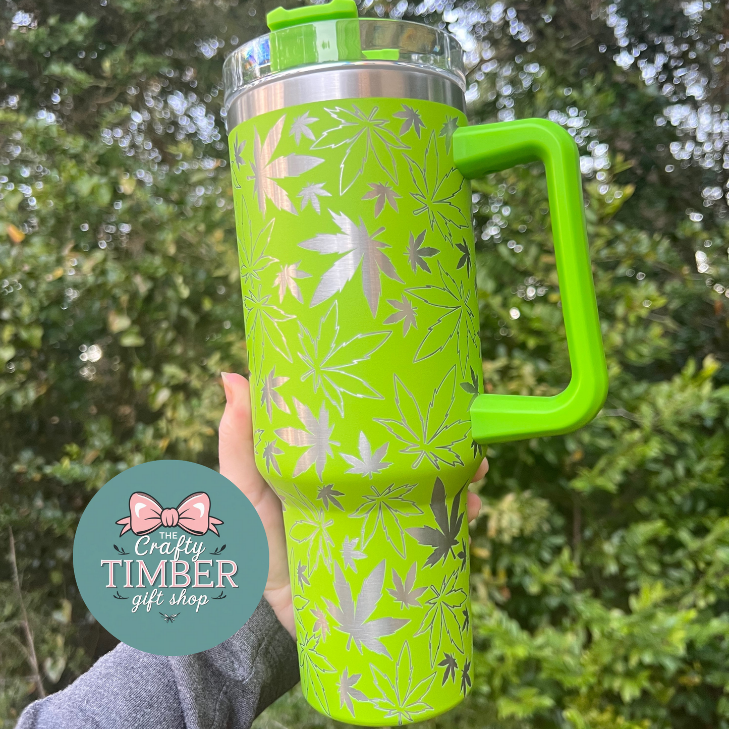 40oz Cannabis Tumbler with handle