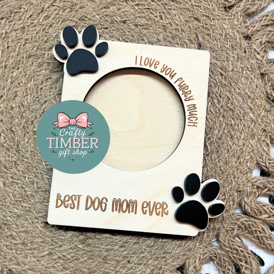 Best Dog Mom Ever Frame Magnet