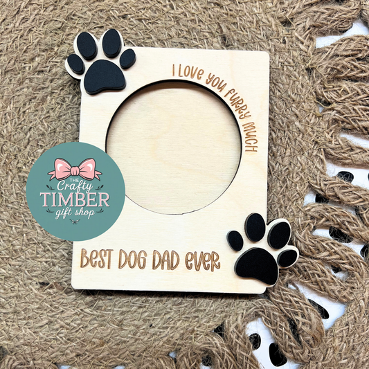 Best Dog Dad Ever Frame Magnet