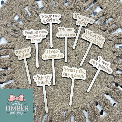 Funny Wooden Plant Stakes